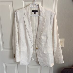 Talbots White Blazer Modern Tailored Fit